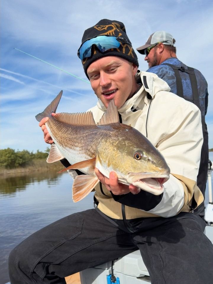 Owen Nurminen with a fresh catch
